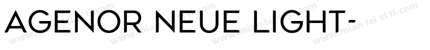 Agenor Neue Light字体转换